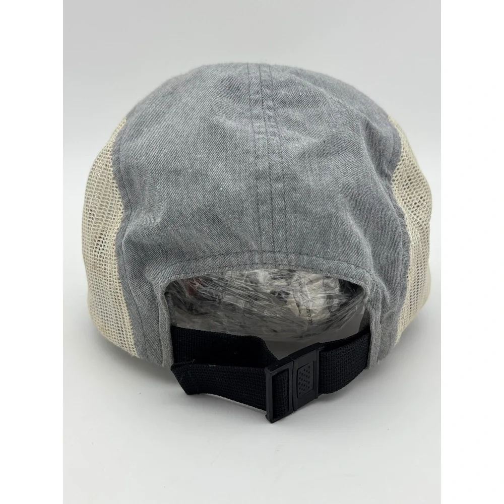 KANAKUK KAMPS Trucker‎ Hat Cap Grey Yellow Strapback 5 Panel Adjustable Patch
